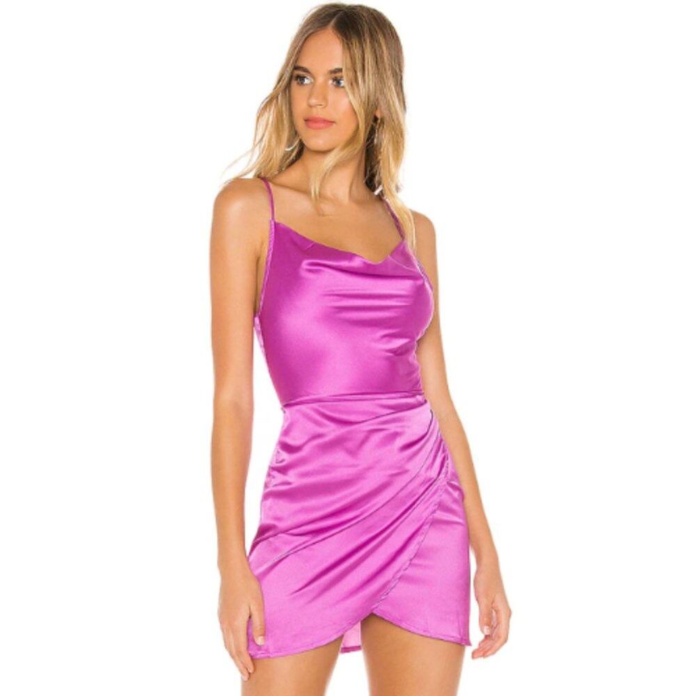 Superdown Arezo Purple Cowl Wrap Dress NWT Size Small